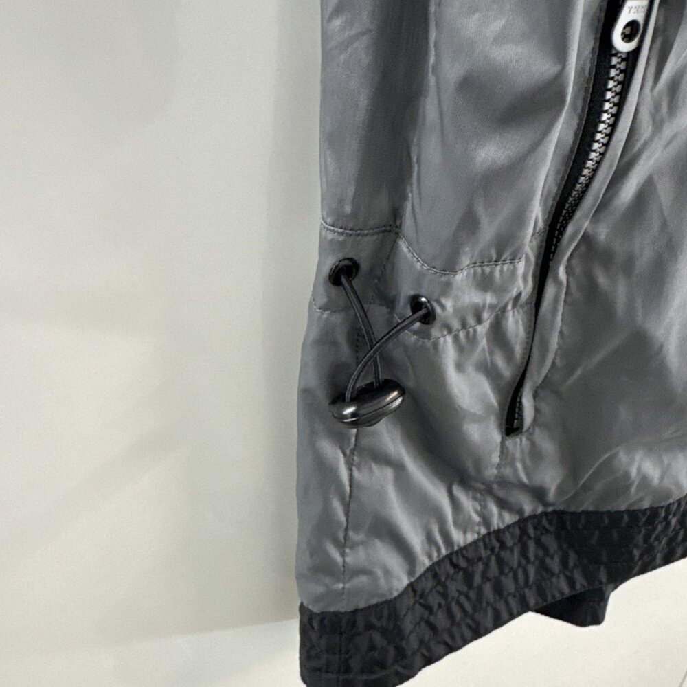 Vintage Y2K Nike Jacket Size Women’s Medium Cinch Waist Pockets Gray Black - Picture 5 of 12